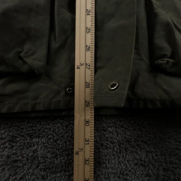 Country Style Cotton Waxed Jacket Full Zip Cargo Pockets Youth Size 32 Green Boy - Picture 3 of 16